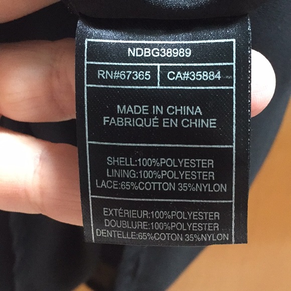 BB Dakota black shift dress with lace yoke, M - Picture 6 of 8